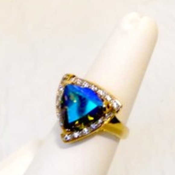 Technibond Rings Technibond | Jewelry | Rare Technibond Multicolor Triangle Shape ...